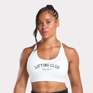 Gymshark White Lifting Club Sports Bra
